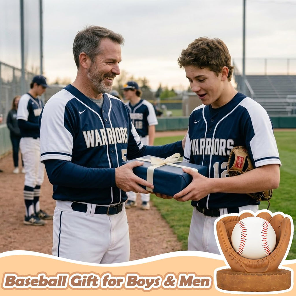 Gearlance Baseball Legacy Display Set — Resin Glove Holder with Clear Acrylic Case for Signed Balls & Memorabilia