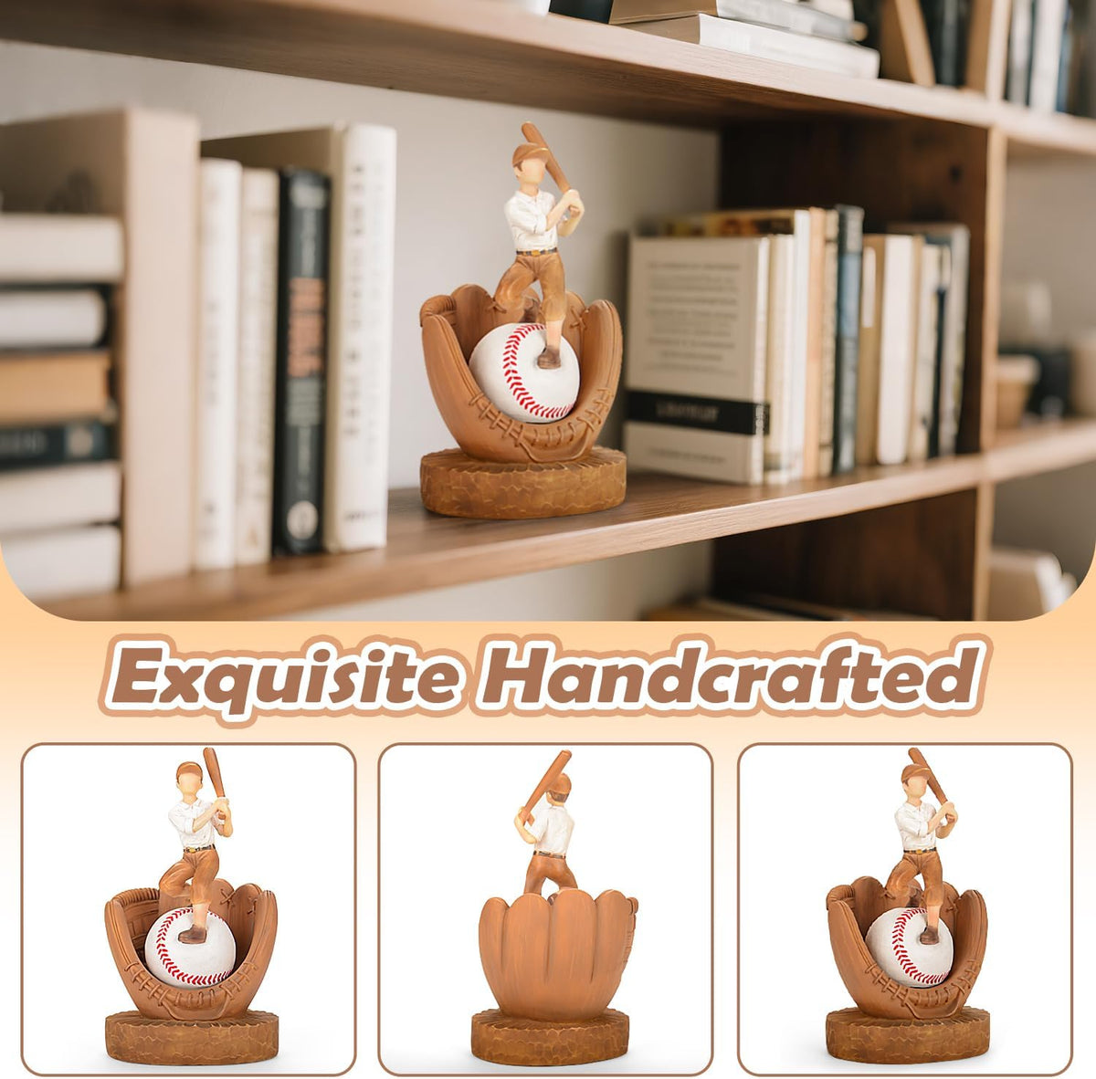 Gearlance Baseball Legacy Display Set — Resin Glove Holder with Clear Acrylic Case for Signed Balls & Memorabilia